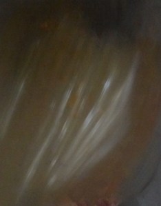 "Sanoen vasten" akryyli kankaalle 2014 (149,5x116cm) Tom Lönnqvist